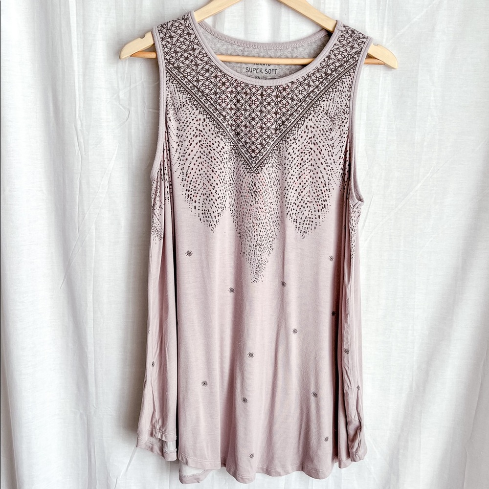 Torrid super soft feather print tank top